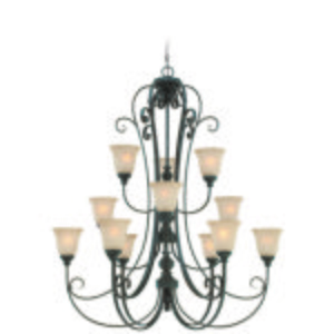 Craftmade Barrett Place 12-Light Traditional Chandelier in Mocha Bronze