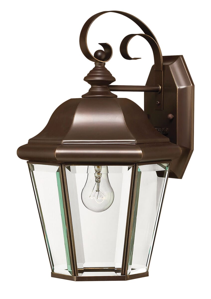 Hinkley Clifton Park 1-Light Outdoor Small Wall Mount in Copper Bronze