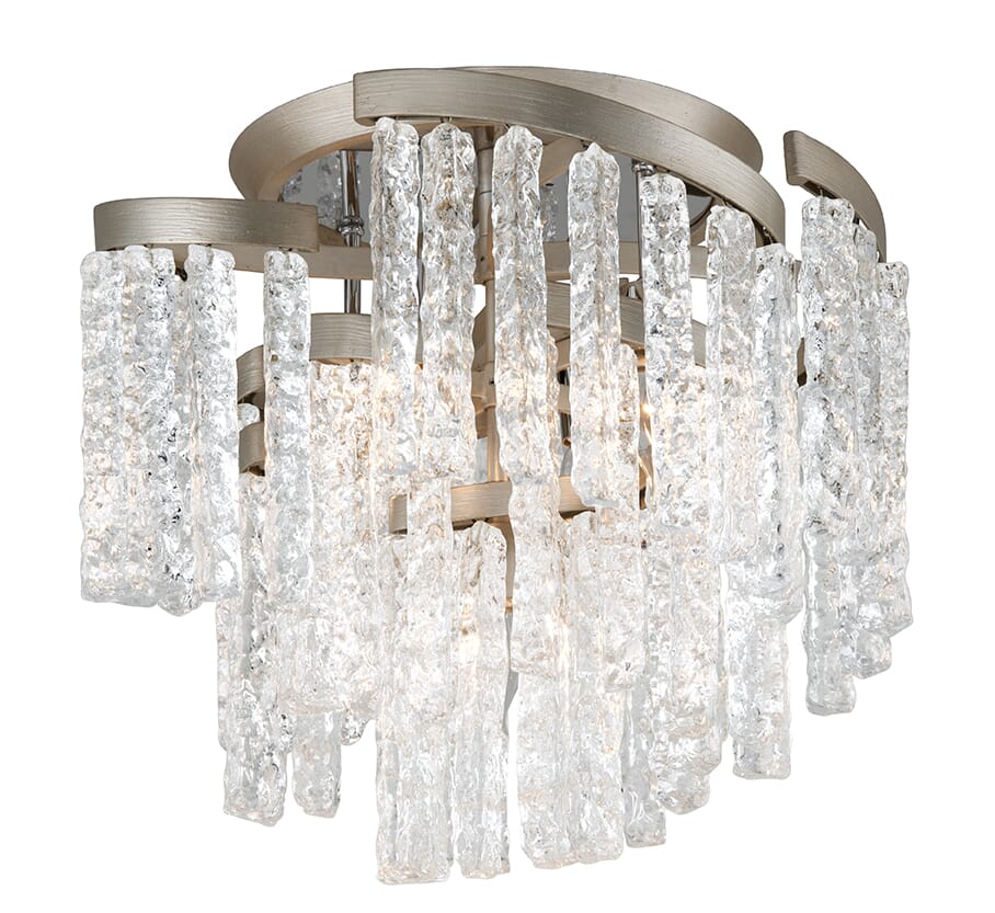 Corbett Mont Blanc 5-Light Ceiling Light in Modern Silver Leaf