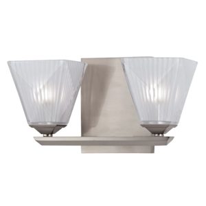 Hudson Valley Hammond 2-Light 10" Bathroom Vanity Light in Satin Nickel