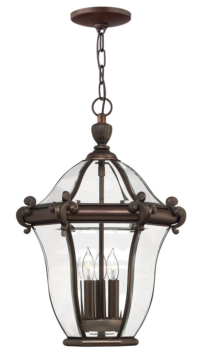 Hinkley San Clemente 3-Light Outdoor Hanging Light in Copper Bronze