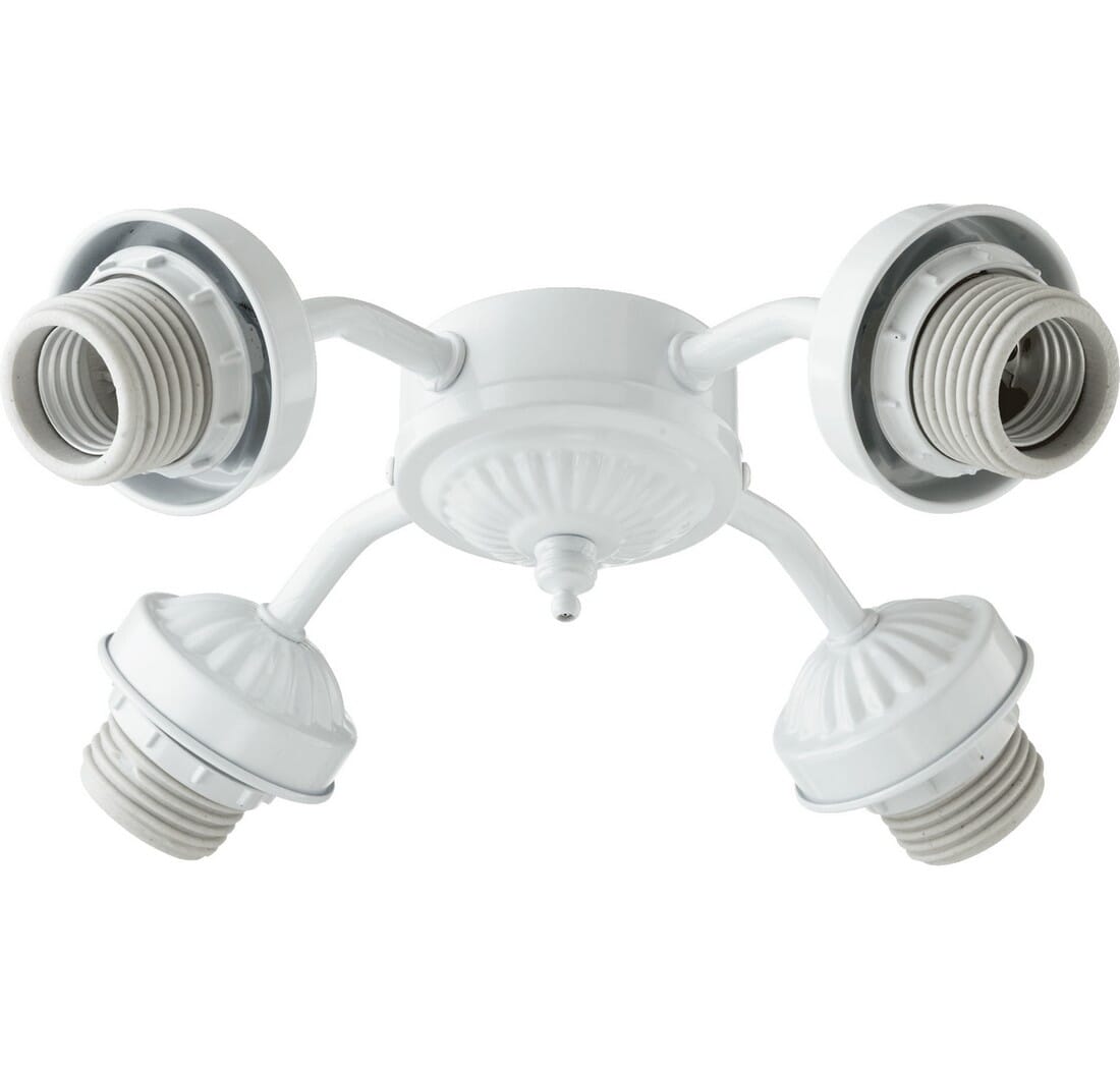 Quorum Â 4-Light 10" Ceiling Fan Light Kit in White