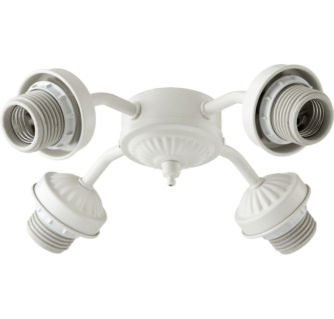 Quorum Â 4-Light 10" Ceiling Fan Light Kit in Studio White