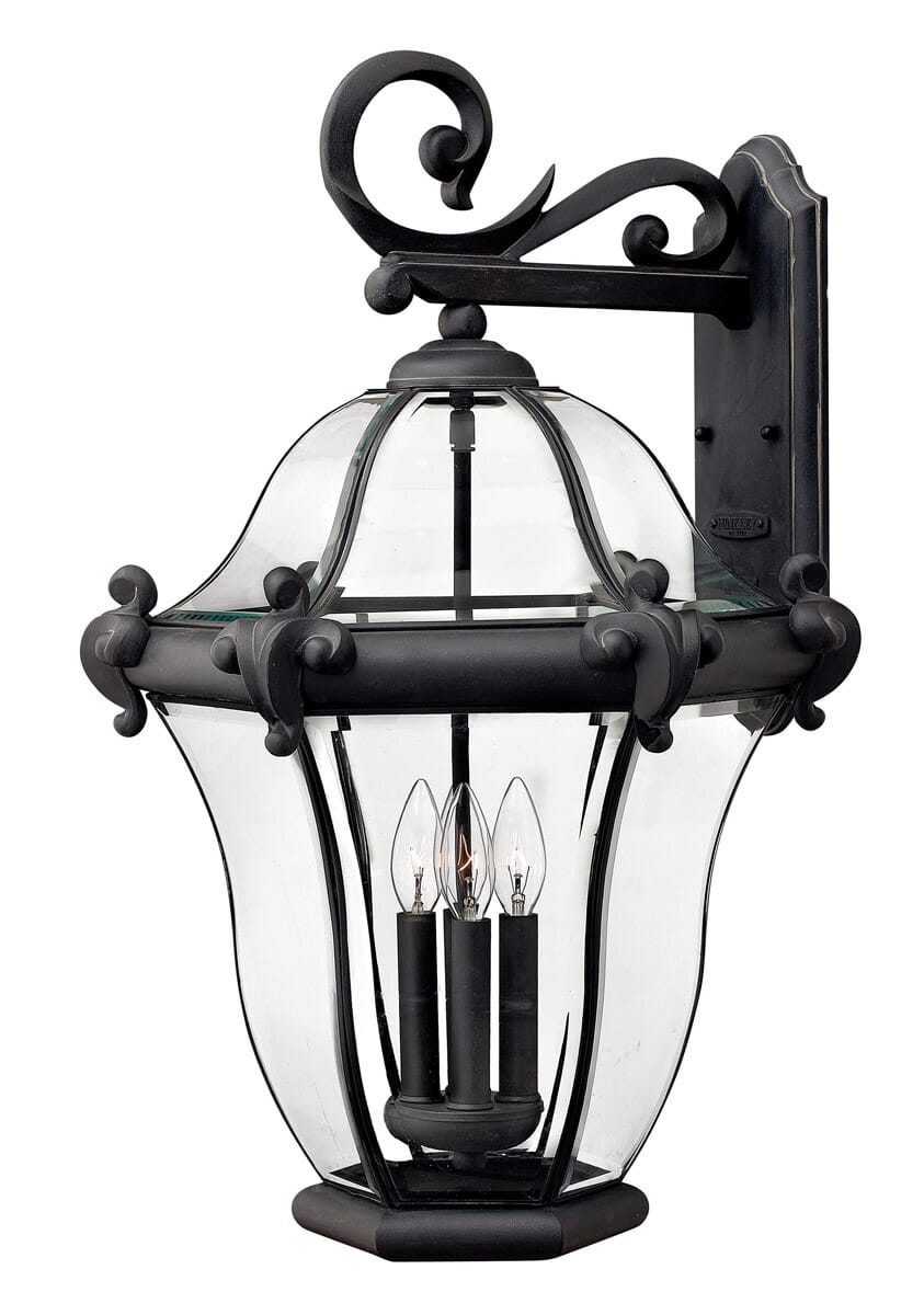 Hinkley San Clemente 4-Light Outdoor Large Wall Mount in Museum Black