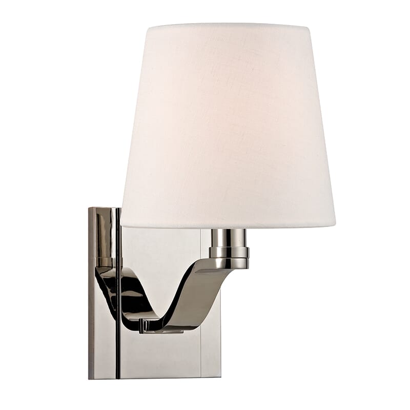 Hudson Valley Clayton 9" Wall Sconce in Polished Nickel