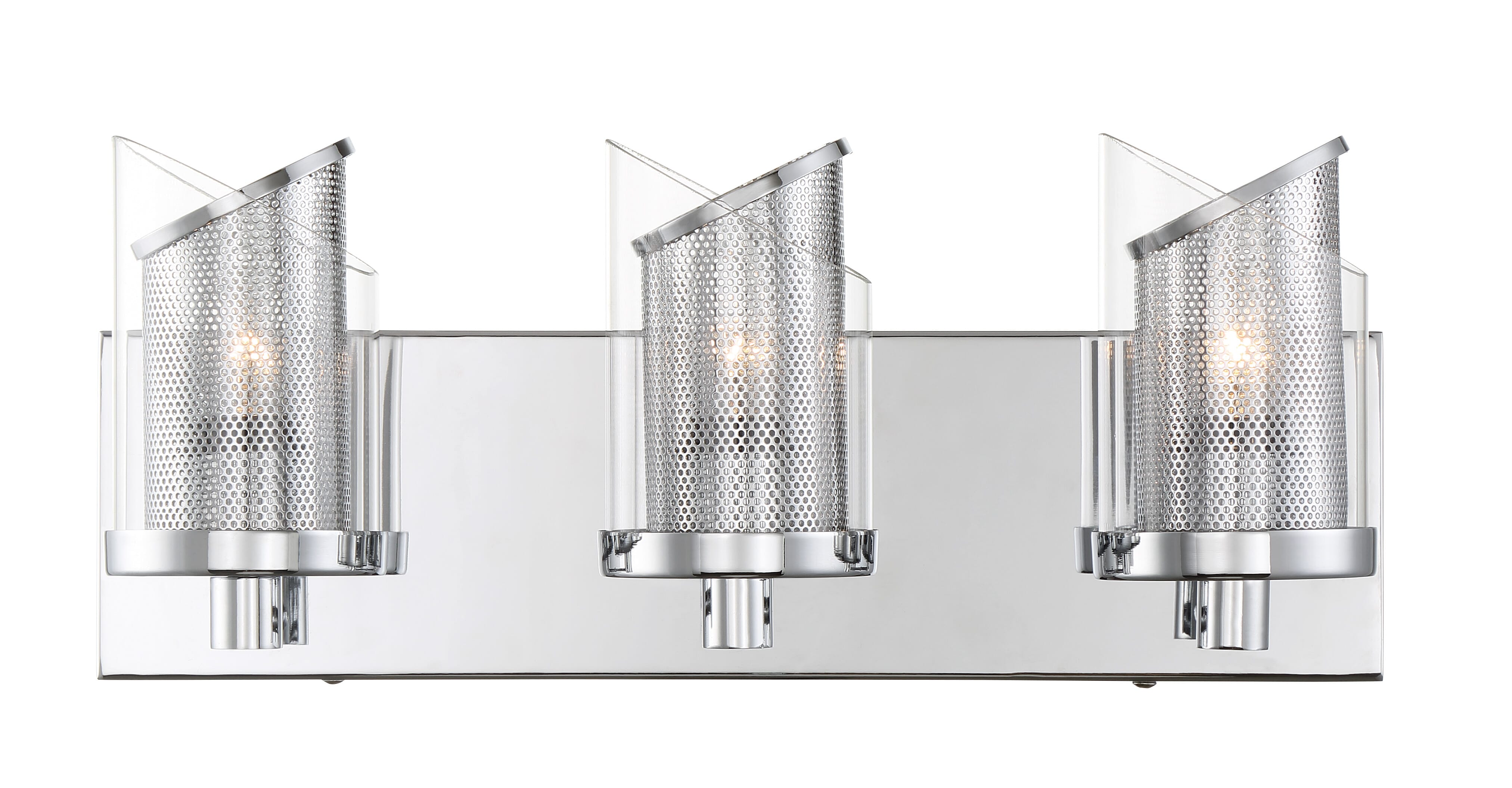 Varaluz So Inclined 3-Light 8" Bathroom Vanity Light in Chrome