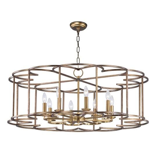 Maxim Lighting Helix 8-Light 8-Light Single-Tier Chandelier in Bronze Fusion