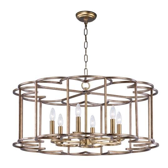 Maxim Lighting Helix 6-Light 6-Light Single-Tier Chandelier in Bronze Fusion