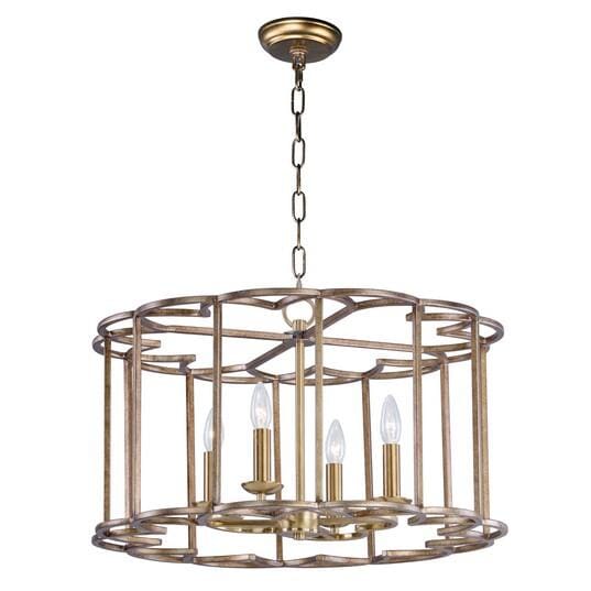 Maxim Lighting Helix 4-Light 4-Light Single-Tier Chandelier in Bronze Fusion