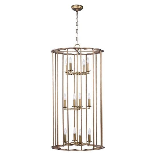 Maxim Lighting Helix 12-Light 12-Light Entry Foyer Pendant in Bronze Fusion