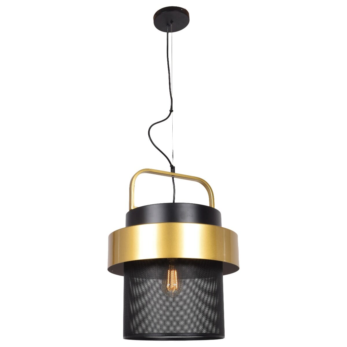 Access Fusion Pendant Light in Black and Gold