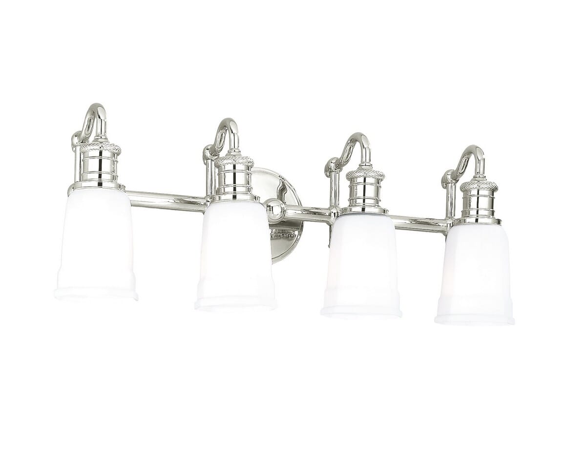 Hudson Valley Bradford 4-Light 24" Bathroom Vanity Light in Polished Nickel