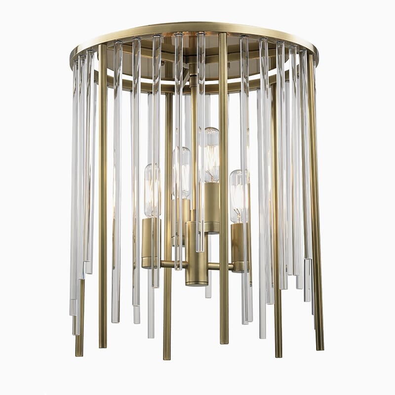 Hudson Valley Lewis 4-Light Ceiling Light in Aged Brass