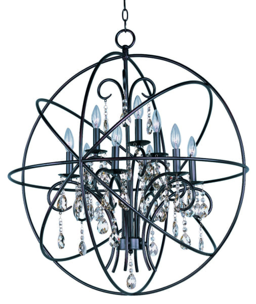 Maxim Orbit 9-Light Chandelier in Oil Rubbed Bronze