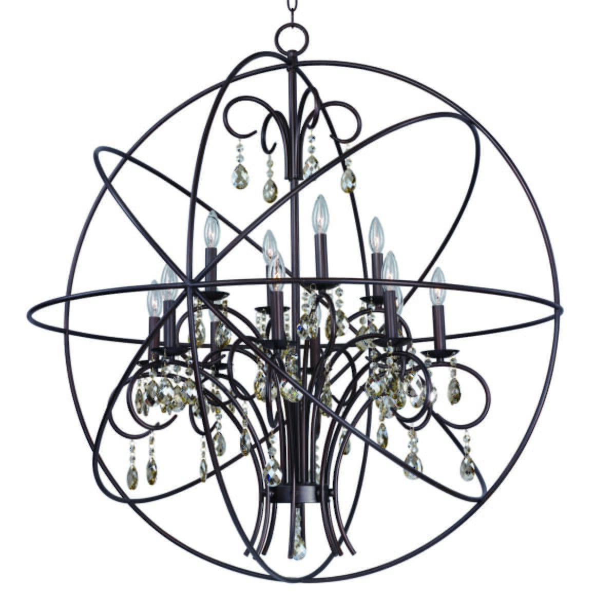 Maxim Lighting Orbit 40" 12-Light Pendant in Oil Rubbed Bronze