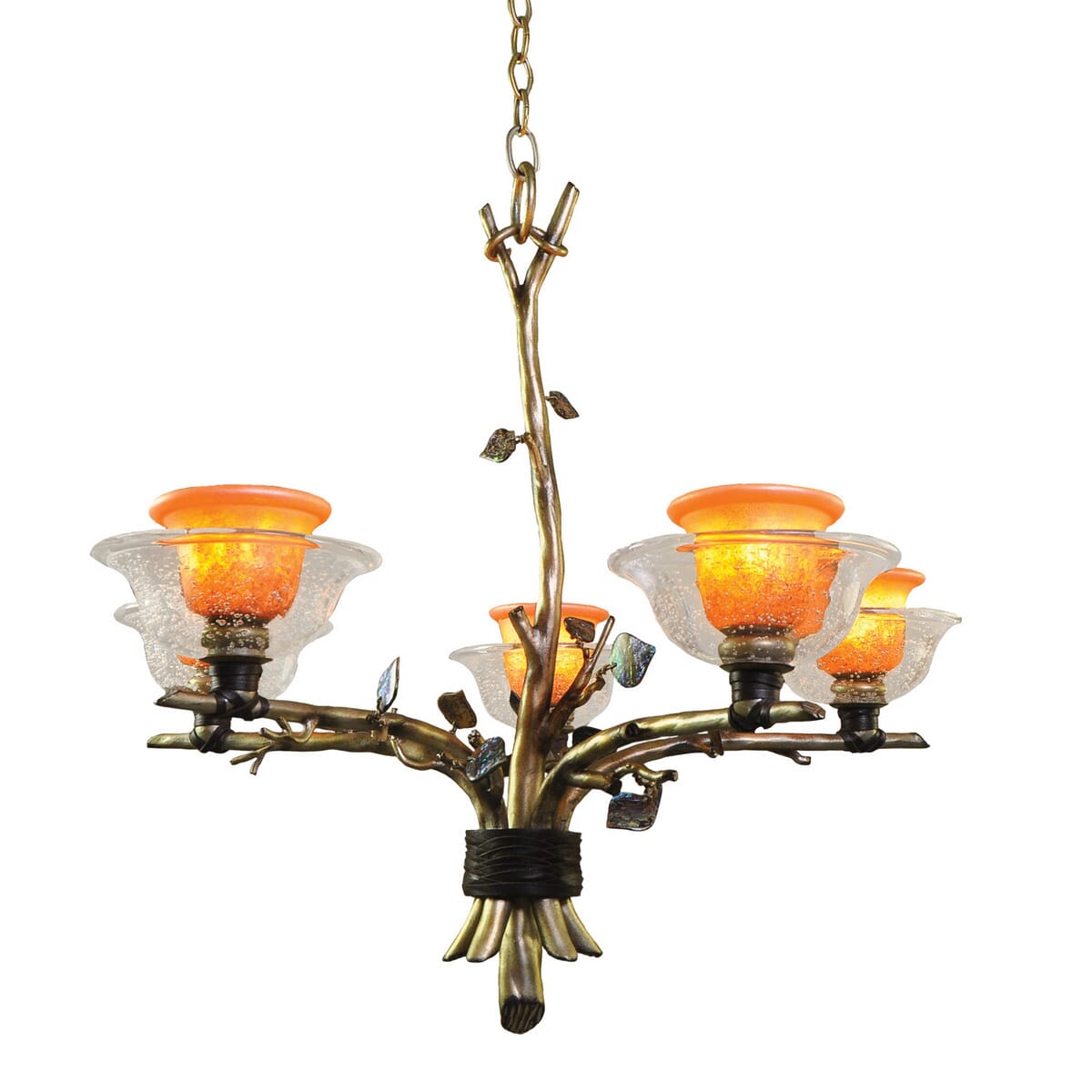 Kalco Cottonwood 5-Light Chandelier in Aged Silver