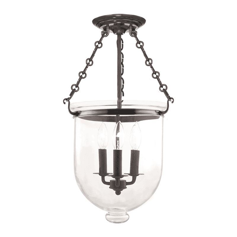 Hudson Valley Hampton 3-Light Ceiling Light in Historical Nickel