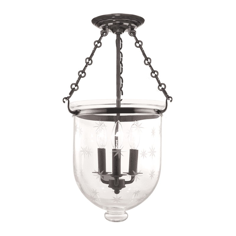 Hudson Valley Hampton 3-Light Ceiling Light in Historical Nickel