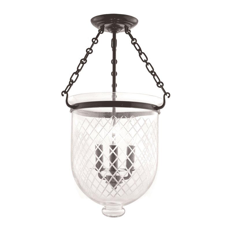 Hudson Valley Hampton 3-Light Ceiling Light in Old Bronze