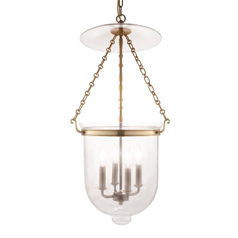 Hudson Valley Hampton 4-Light 31" Pendant Light in Aged Brass