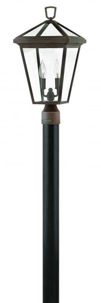 Hinkley Alford Place 2-Light Outdoor Post Top Pier Mount in Oil Rubbed Bronze