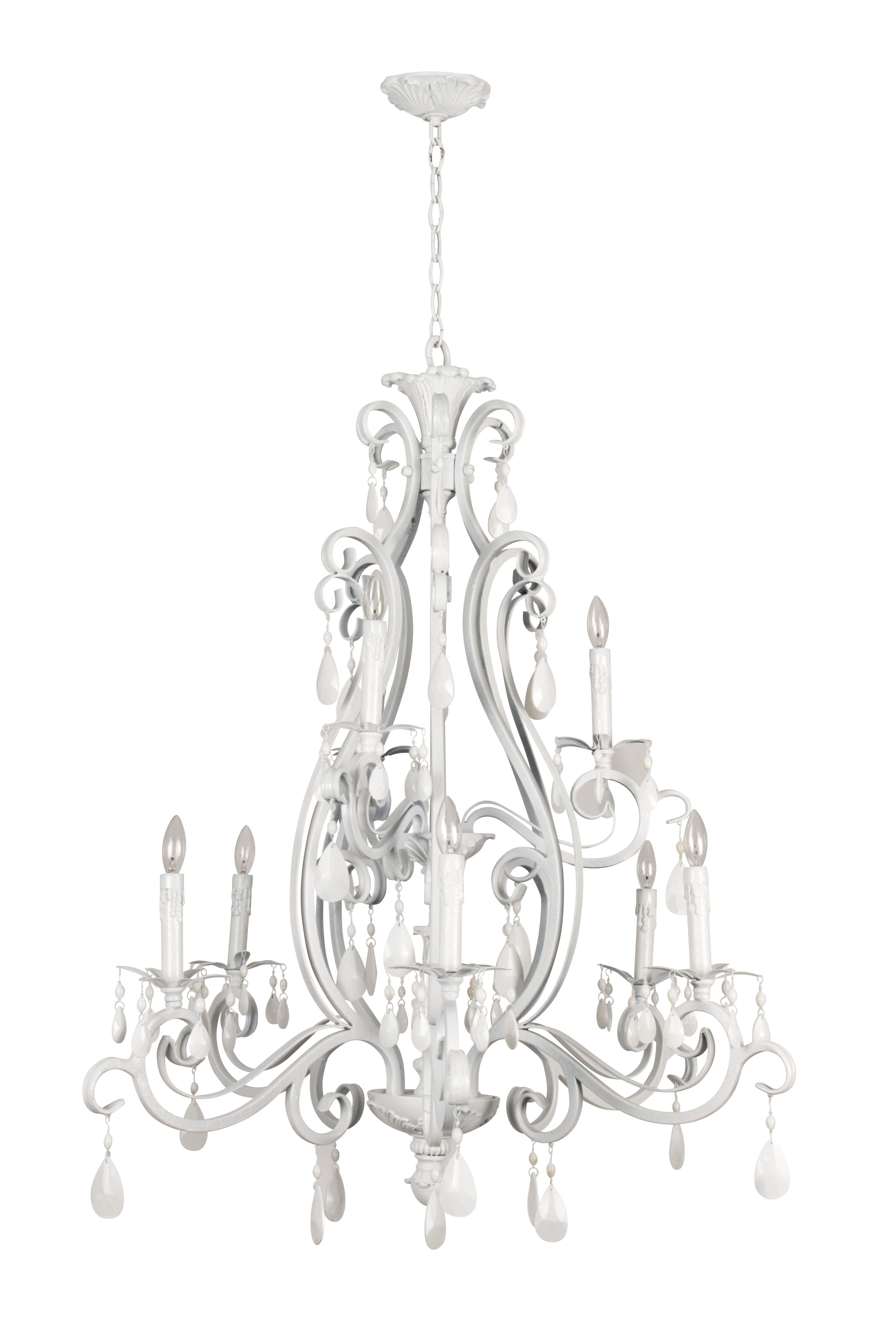 Craftmade Englewood 9-Light Traditional Chandelier in Gloss White