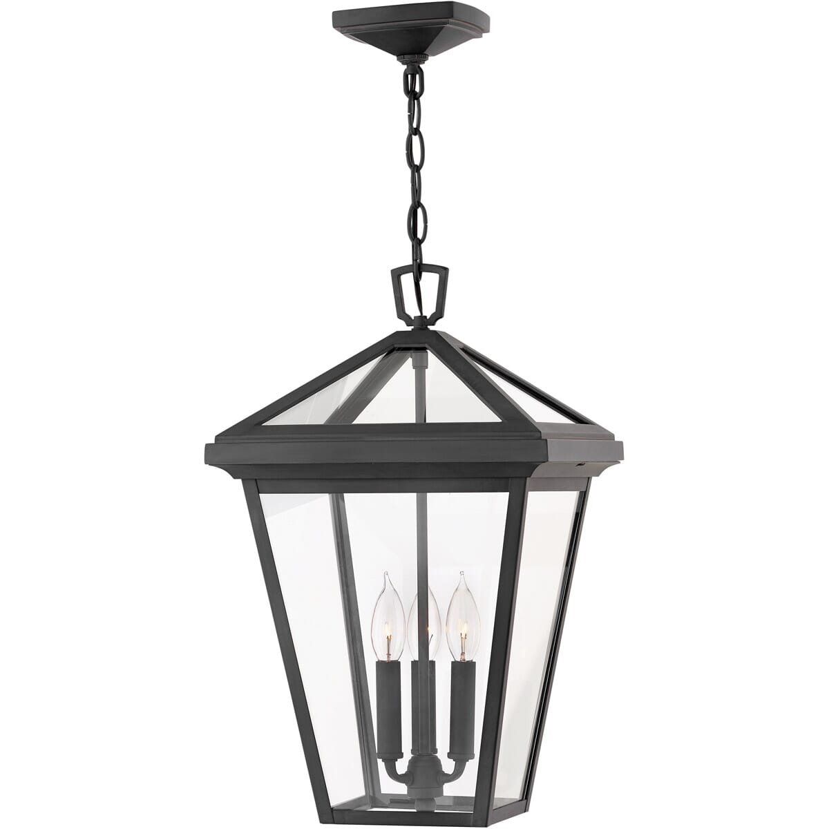 Hinkley Alford Place 3-Light Outdoor Hanging Light in Museum Black