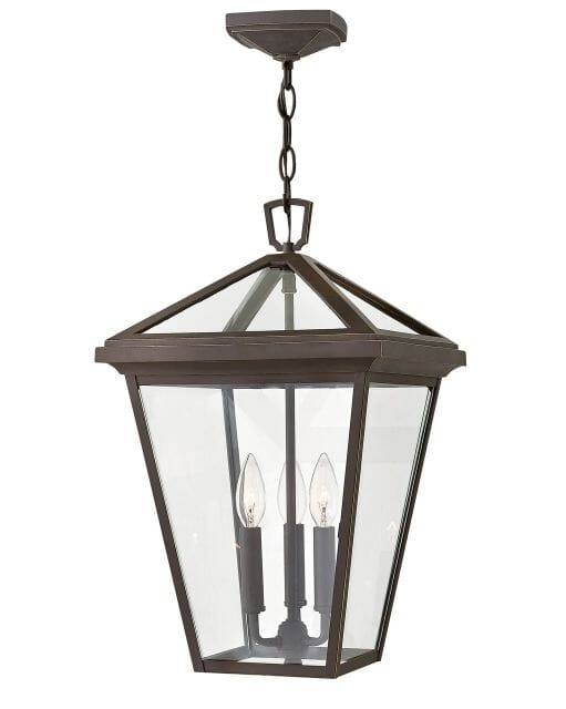 Hinkley Alford Place 3-Light 12" Outdoor Hanging Light in Oil Rubbed Bronze