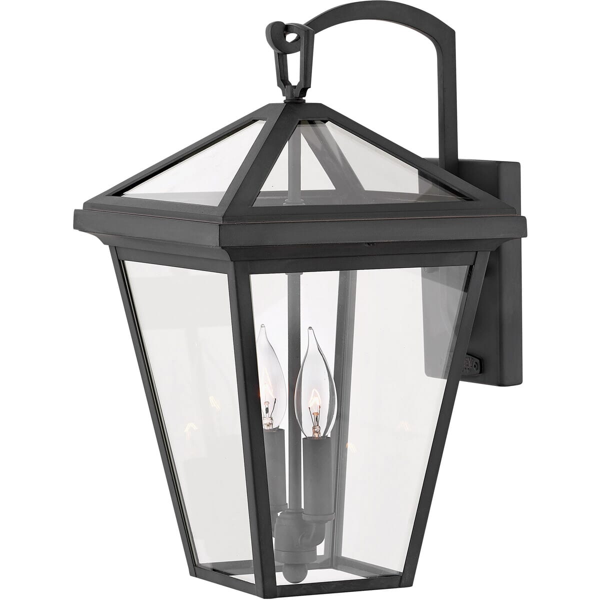 Hinkley Alford Place 2-Light Outdoor Medium Wall Mount in Museum Black