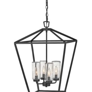 Hinkley Alford Place 4-Light Outdoor Hanging Light in Museum Black