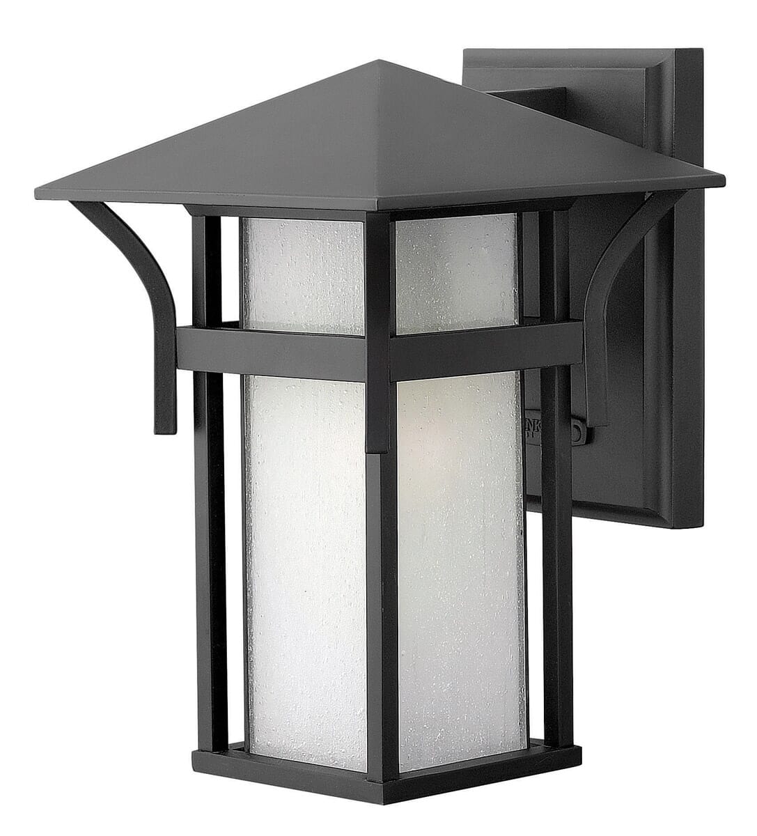 Hinkley Harbor 1-Light LED Outdoor Small Wall Mount in Satin Black