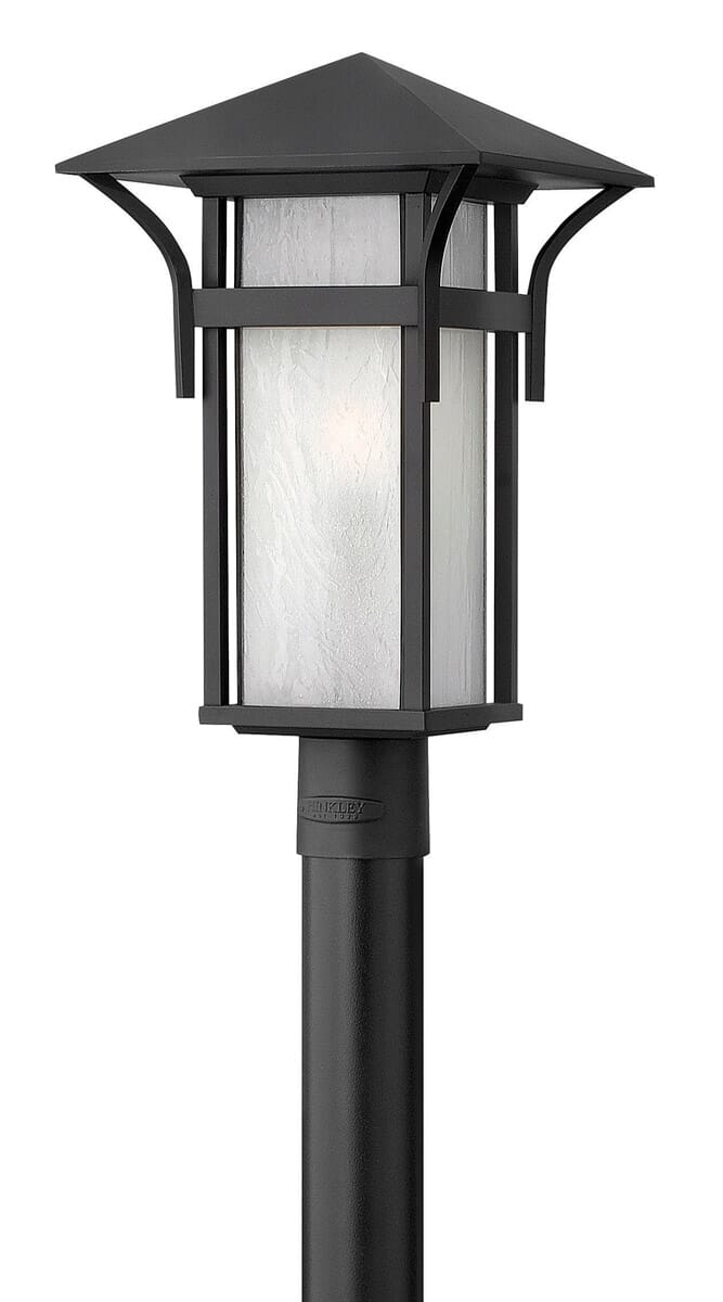 Hinkley Harbor 1-Light Outdoor Post Top Pier Mount in Satin Black