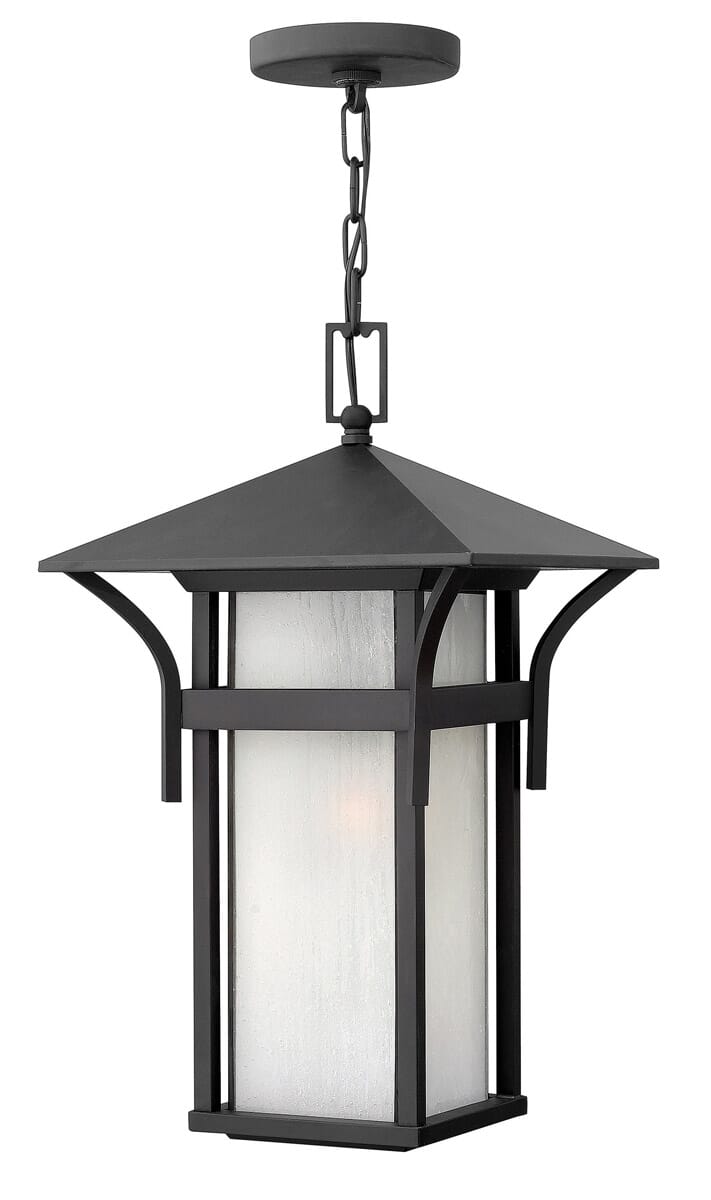 Hinkley Harbor 1-Light LED Outdoor Hanging Light in Satin Black