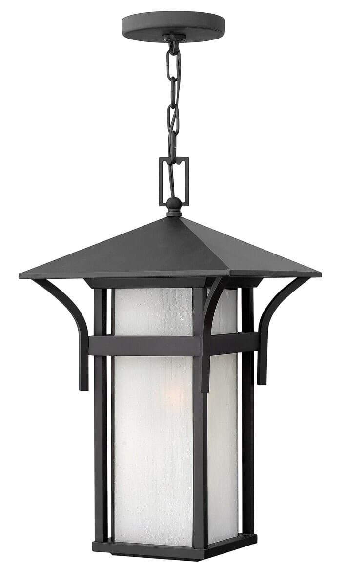 Hinkley Harbor 1-Light Outdoor Hanging Light in Satin Black