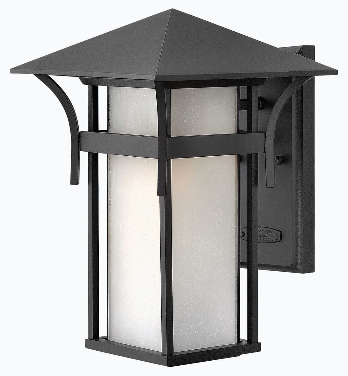 Hinkley Harbor 1-Light LED Outdoor Medium Wall Mount in Satin Black