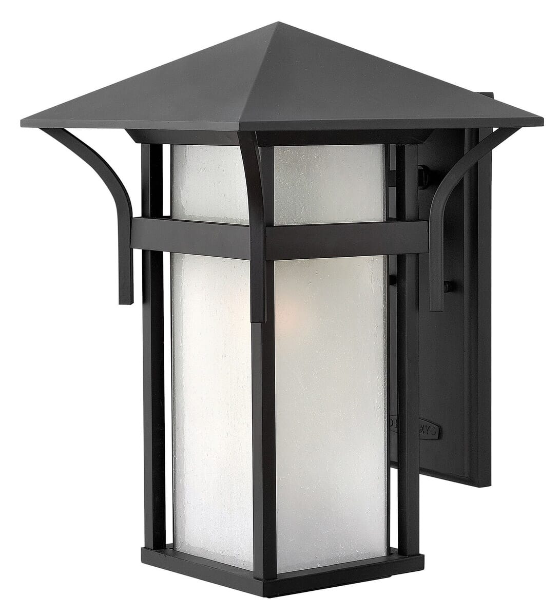 Hinkley Harbor 1-Light Outdoor Large Wall Mount in Satin Black