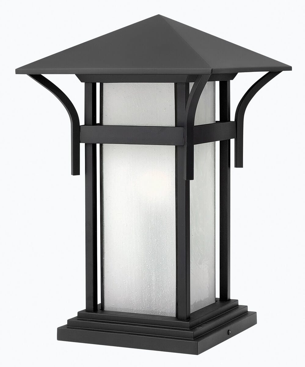 Hinkley Harbor 1-Light Outdoor Pier Mount in Satin Black