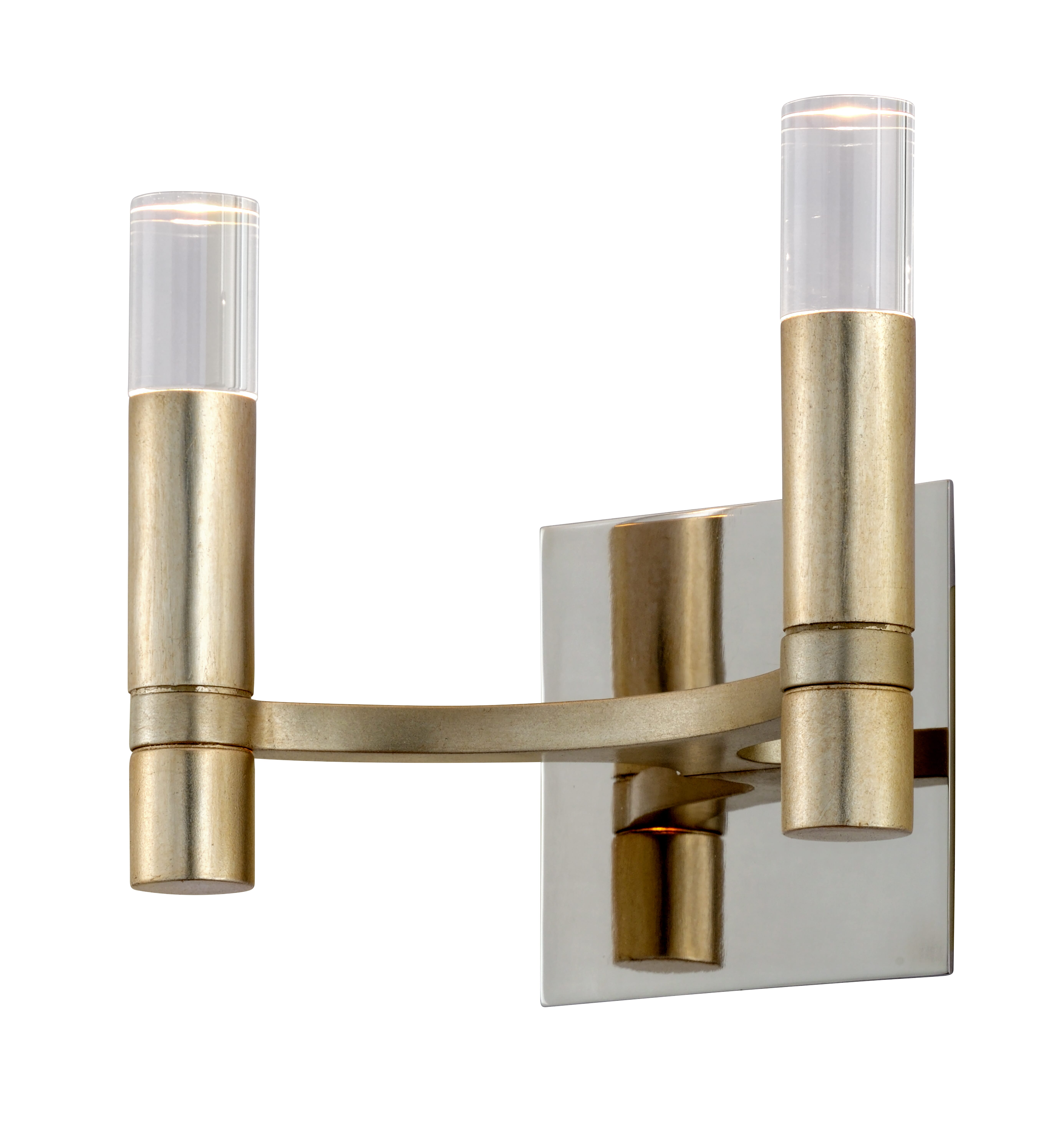 Corbett Nexus 2-Light Wall Sconce in Satin Silver Leaf