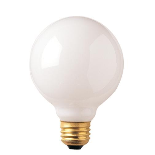 Bulbrite Incandescent G30 Medium 25W Dimmable Light Bulb in White - 12pack