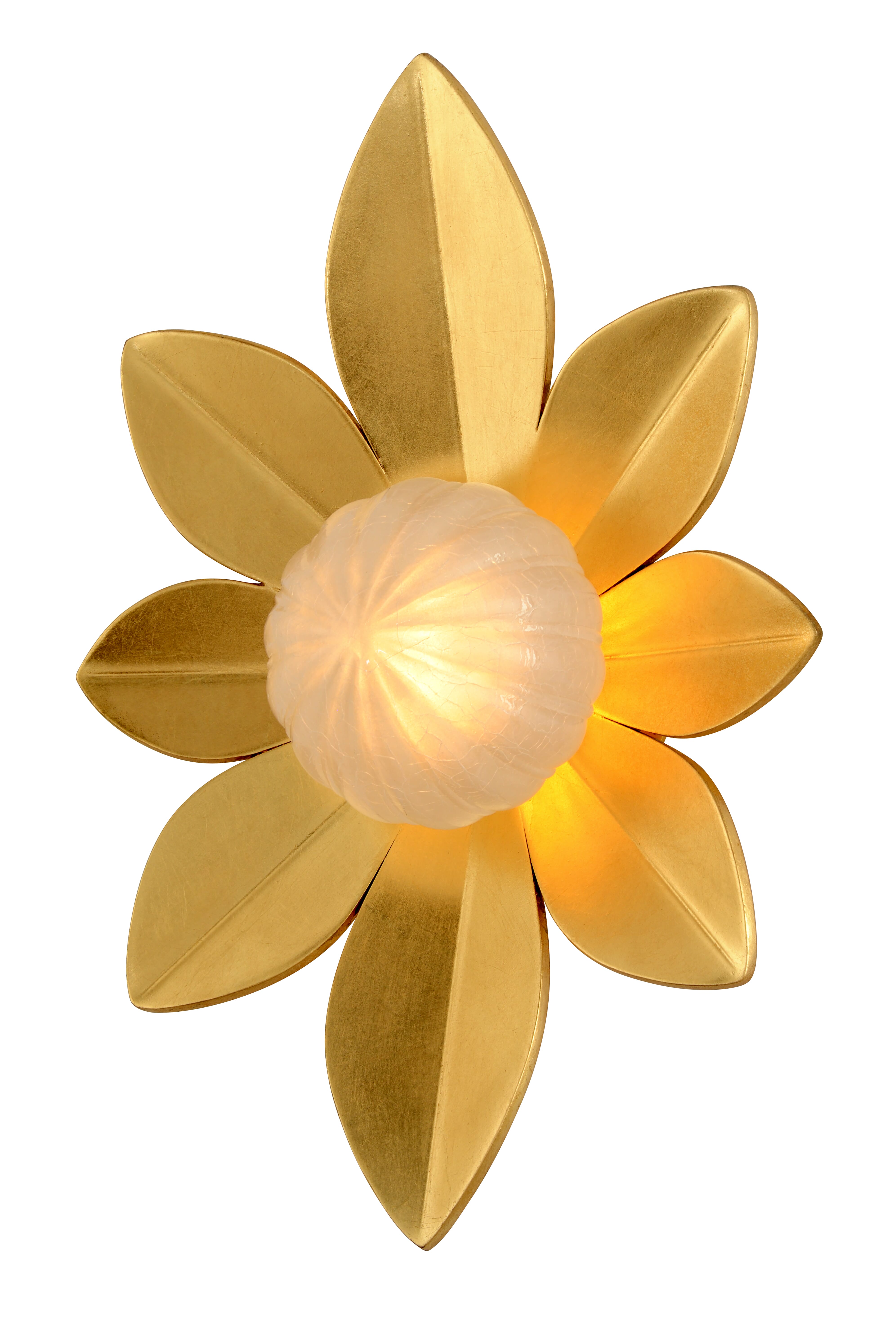 Corbett Gigi Wall Sconce in Gold Leaf