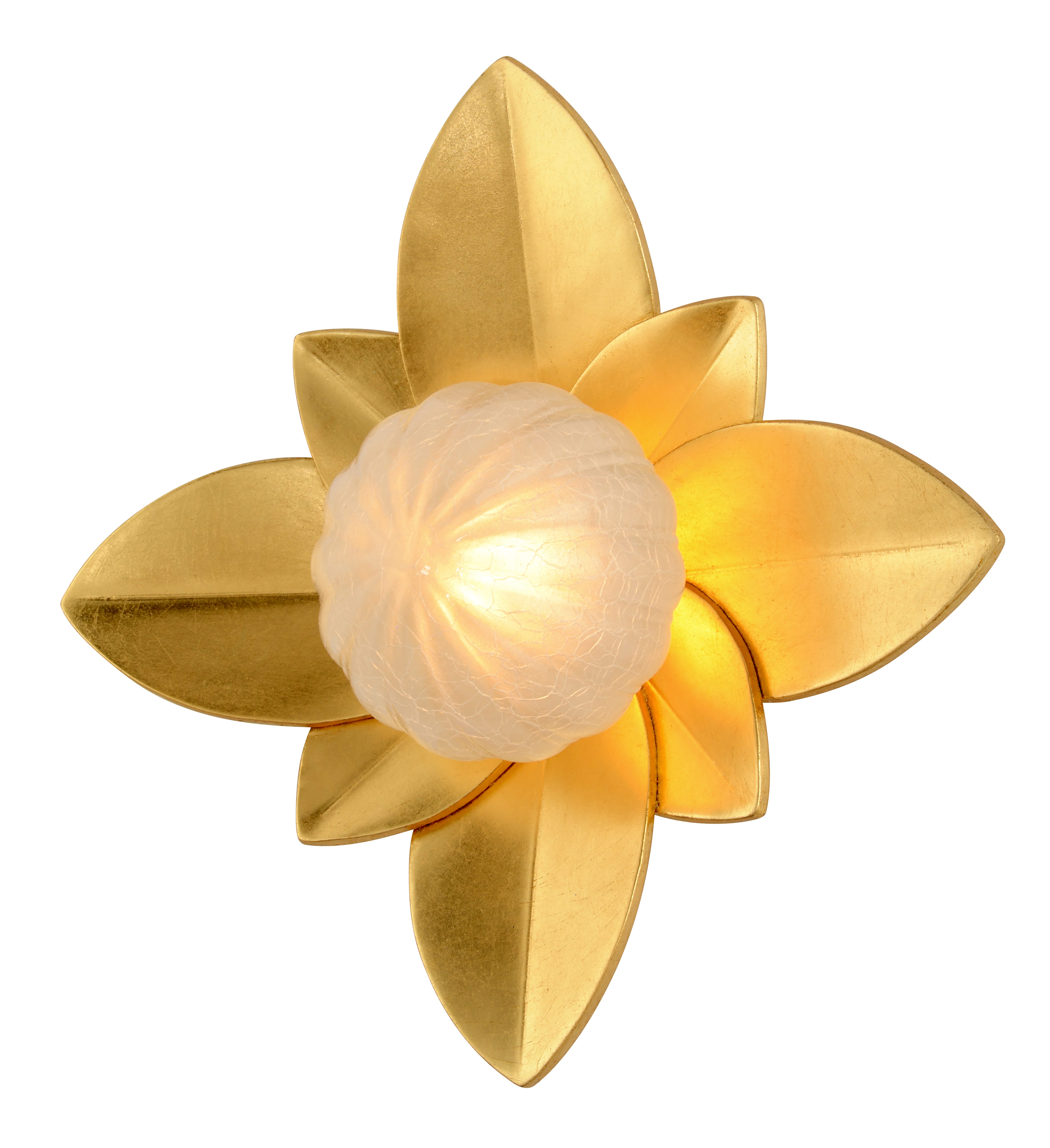 Corbett Gigi Wall Sconce in Gold Leaf