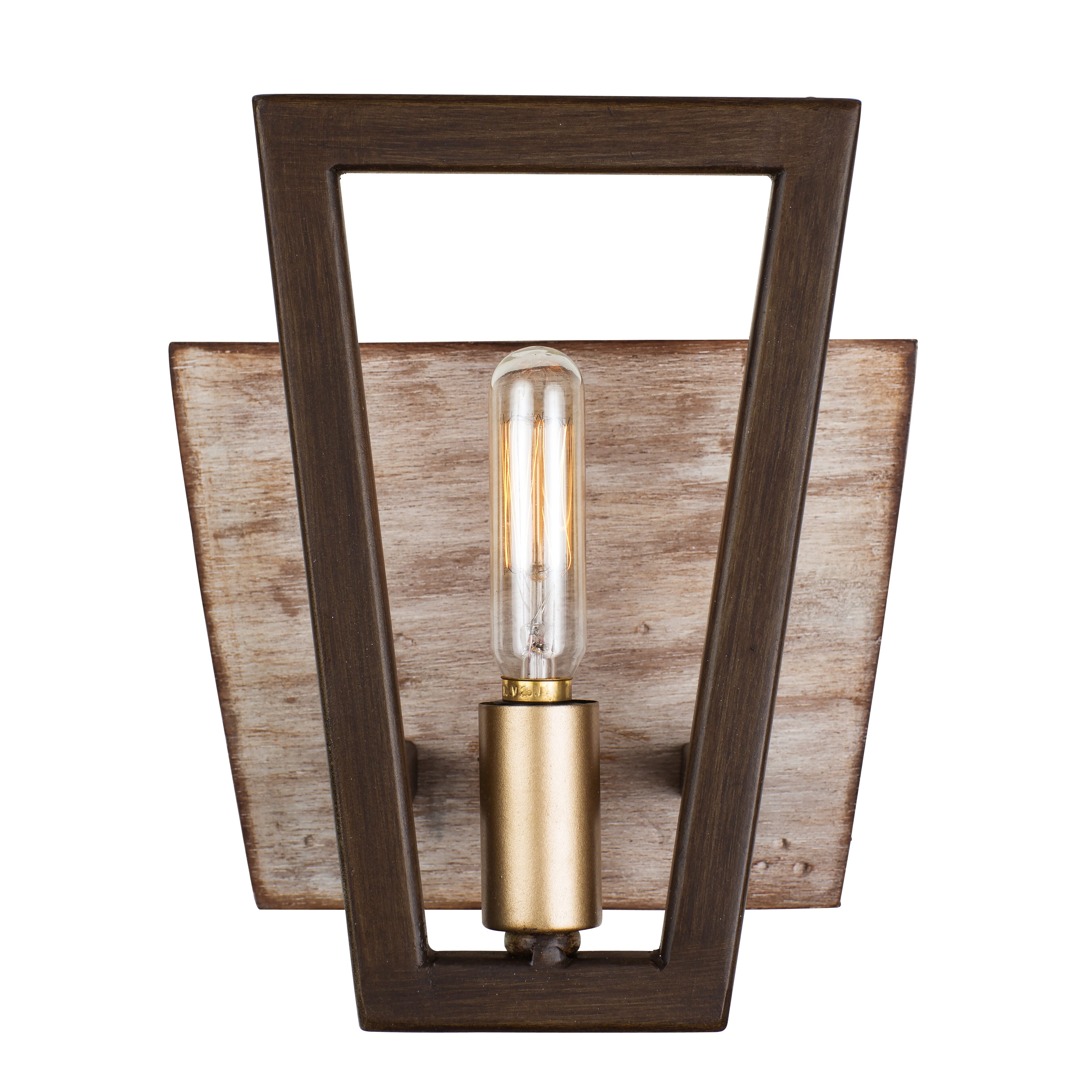 Varaluz Zag 8" Bathroom Vanity Light in Dark Oak and Whitewash Marine Grade