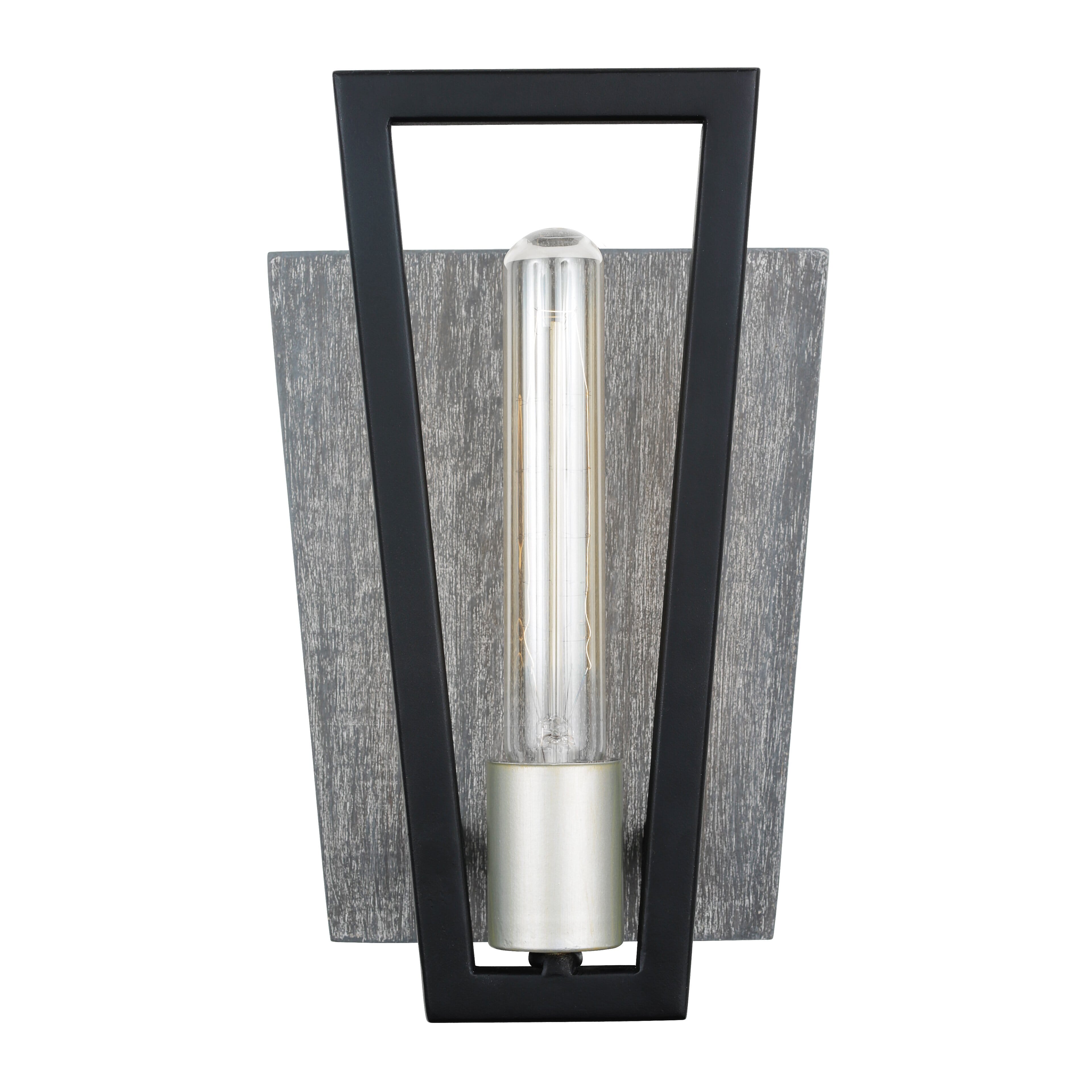 Varaluz Zag 11" Wall Sconce in Black and Gray Marine Grade