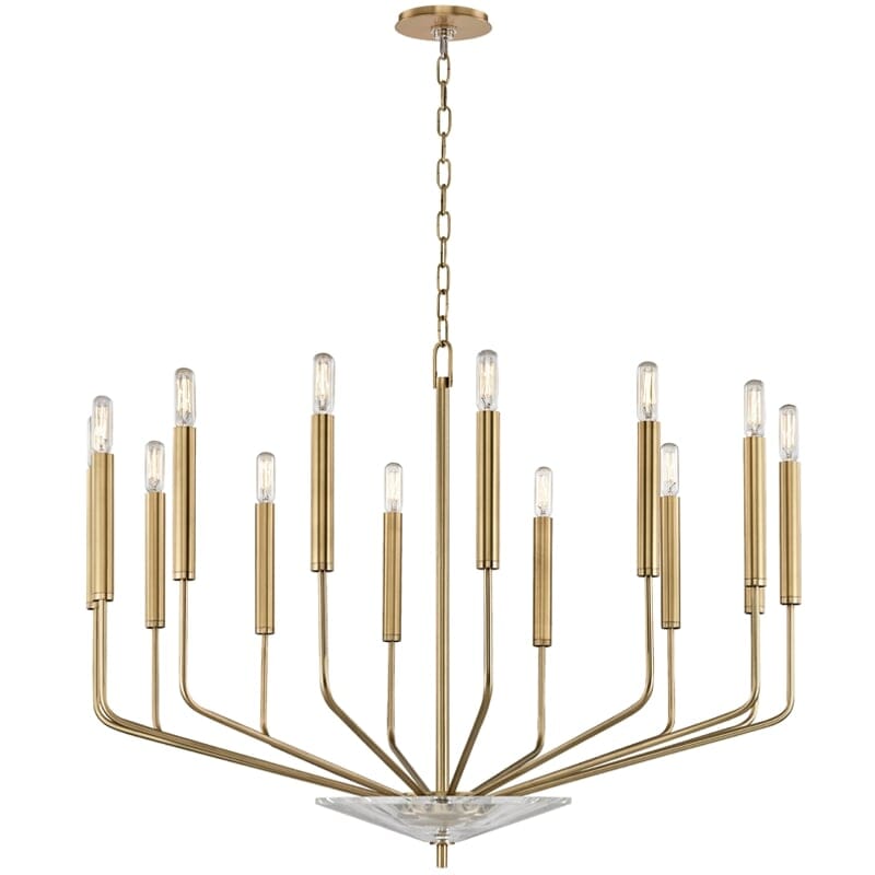 Hudson Valley Gideon 14-Light Chandelier in Aged Brass