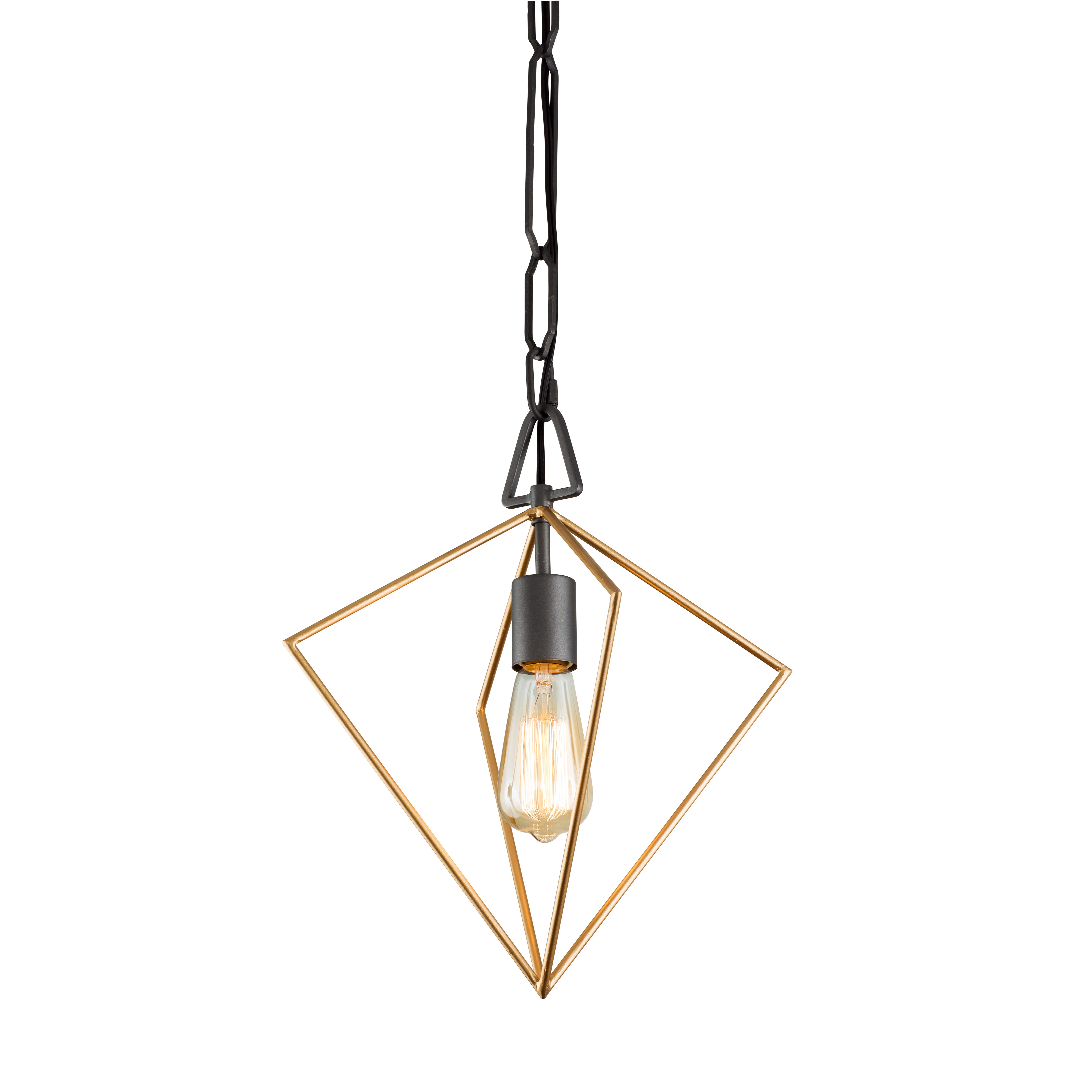 Varaluz Metropolis Pendant Light in Antique Gold with Rustic Bronze