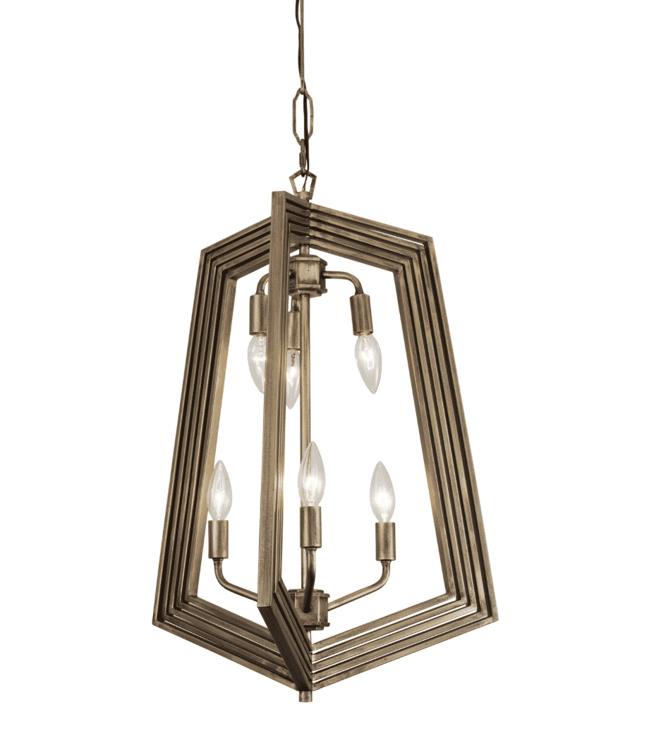 Varaluz Gymnast 6-Light Foyer Light in Havana Gold