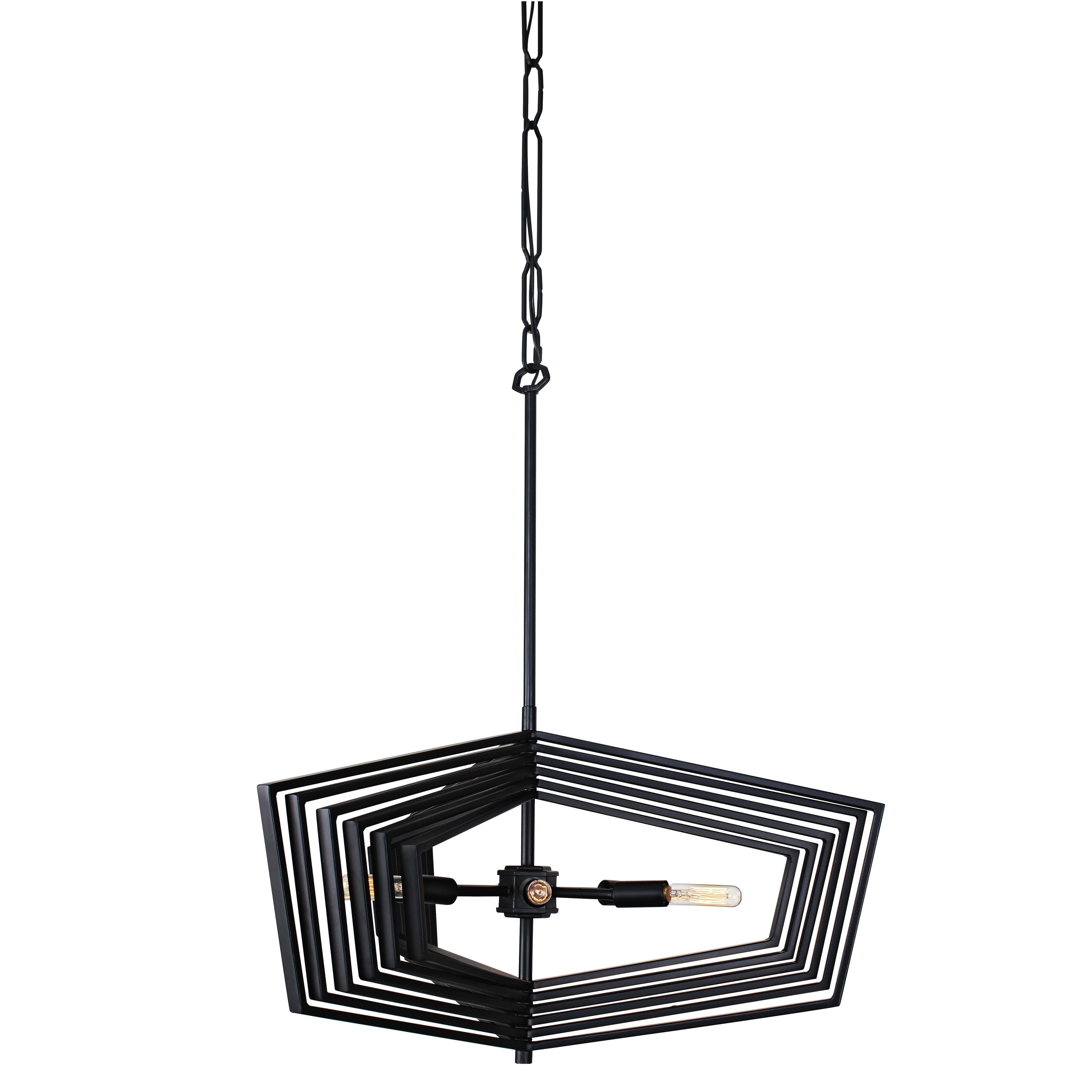 Varaluz Gymnast 3-Light Pendant Light in Black