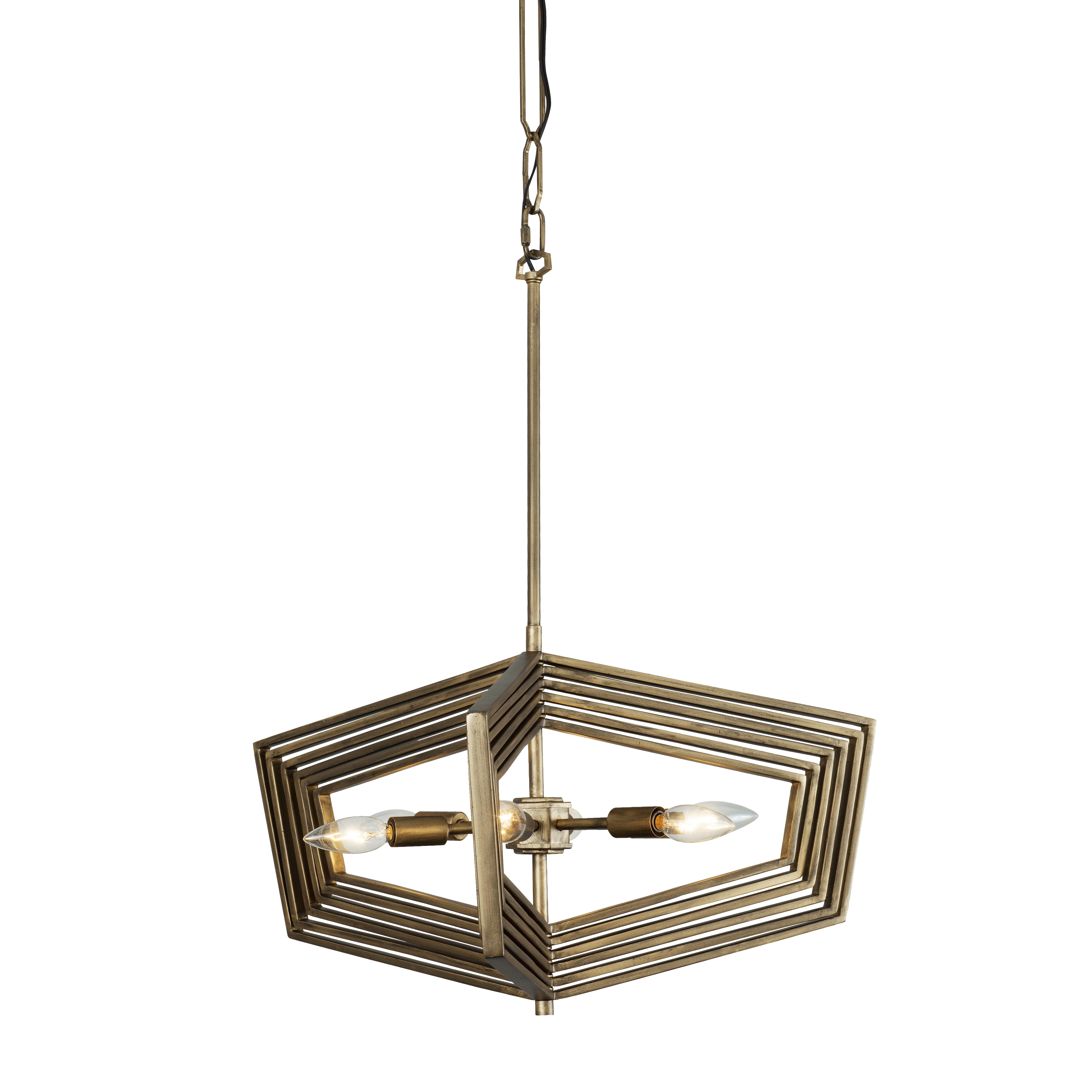 Varaluz Gymnast 3-Light Pendant Light in Havana Gold