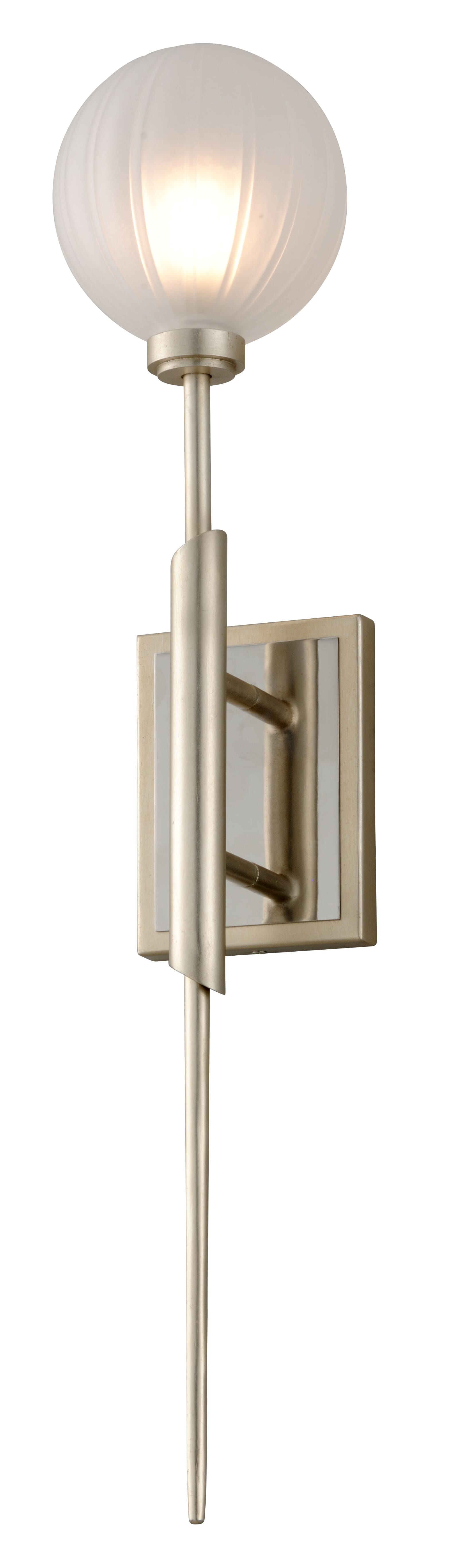 Corbett Tempest Wall Sconce in Satin Silver Leaf