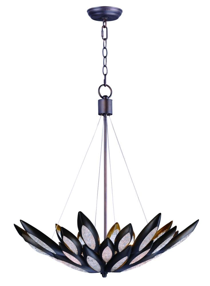 Maxim Lighting Lotus 8-Light 8-Light Single Pendant in Burnished Bronze